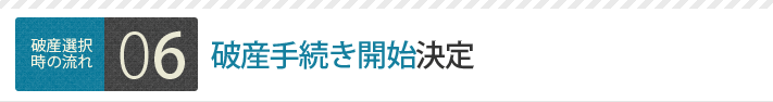 破産手続き開始決定