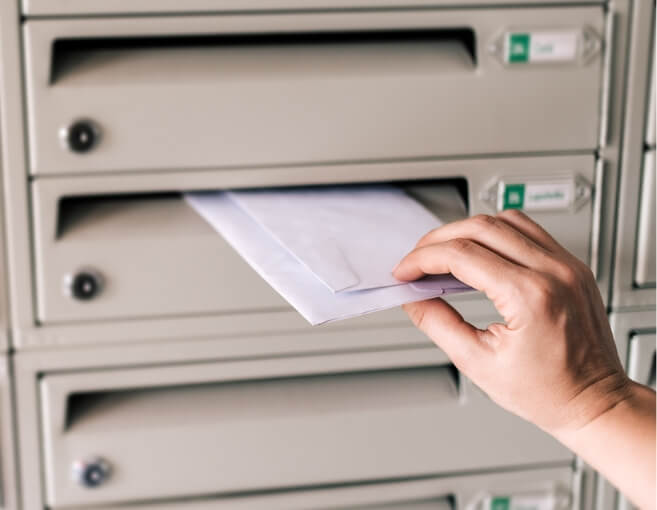 受任通知の発送イメージ